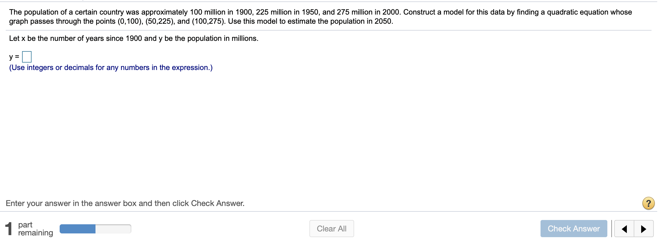 Solved The population of a certain country was approximately | Chegg.com