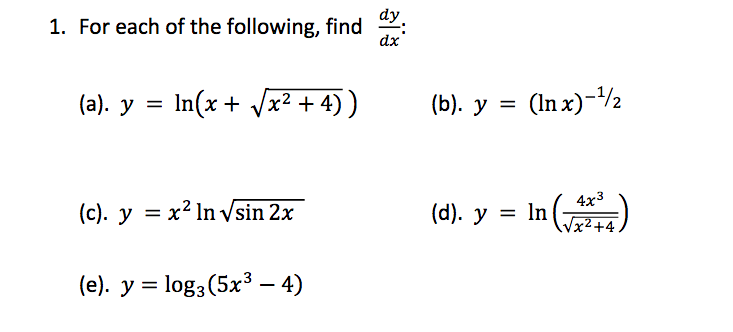 solved-dy-1-for-each-of-the-following-find-dx-a-y-n-x-chegg