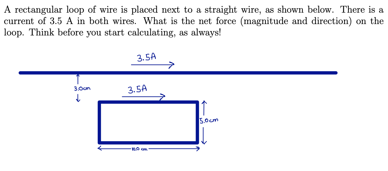 Solved A rectangular loop of wire is placed next to a | Chegg.com