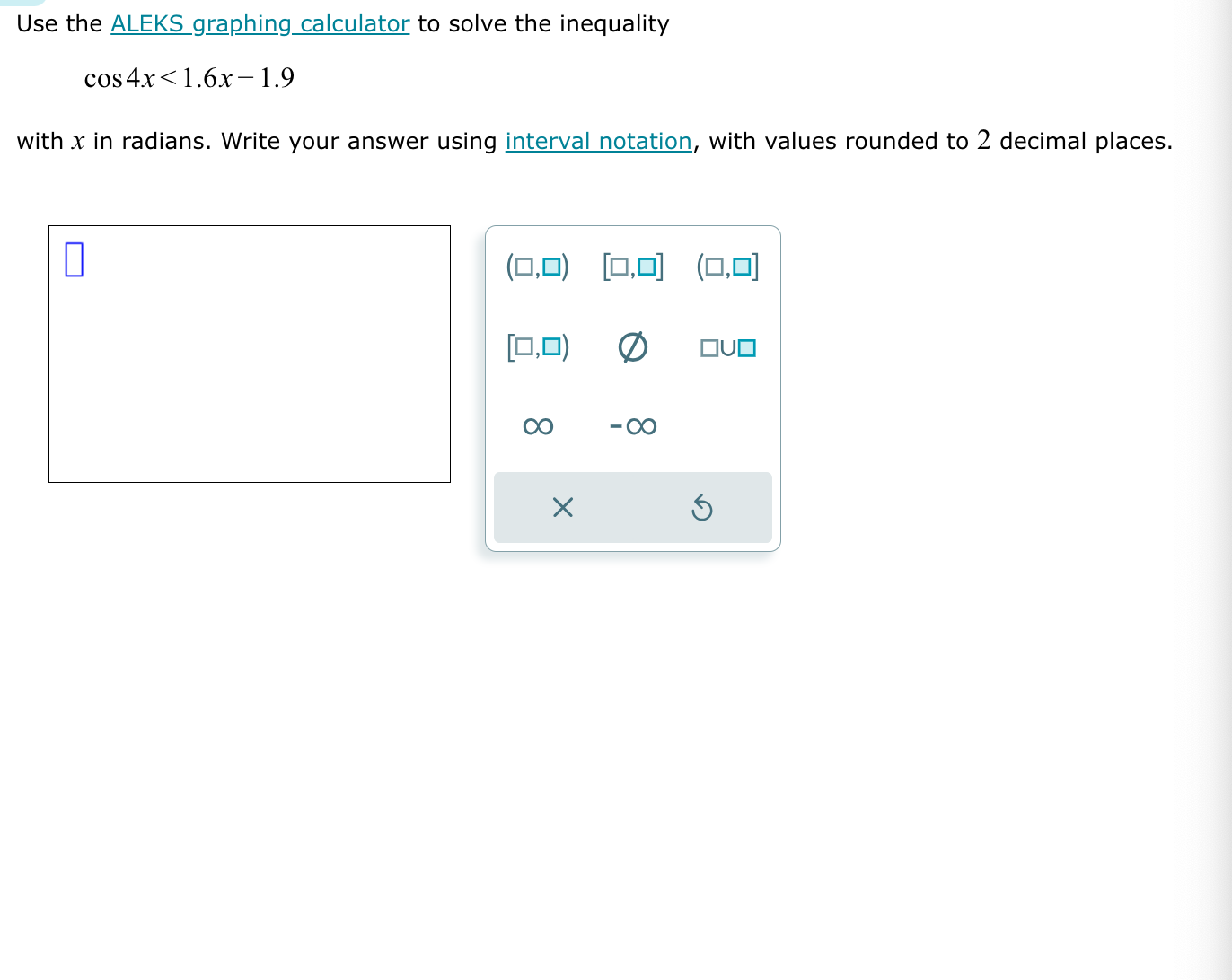 Solved Use the ALEKS graphing_calculator to solve the