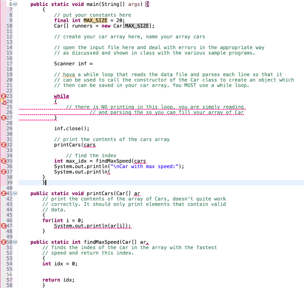 Solved Using java. I have my class created. here's the | Chegg.com