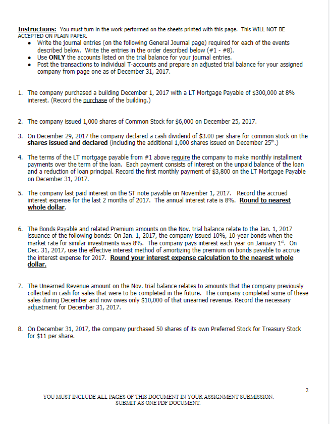 Solved Financial Statement Homework #3 Name YOU MUST SUBMIT | Chegg.com