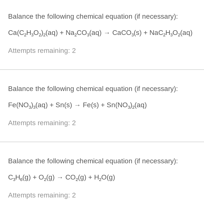 Solved: Balance The Following Chemical Equation (if Necess... | Chegg.com