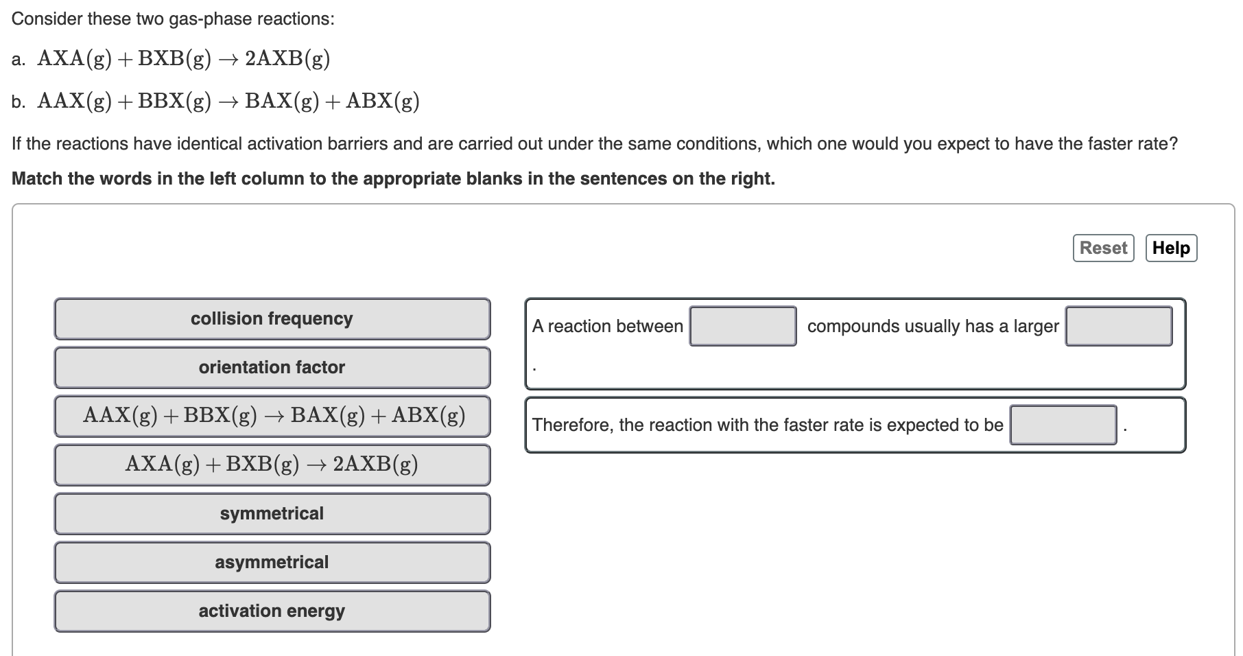 Solved Consider These Two Gas-phase Reactions: A. | Chegg.com