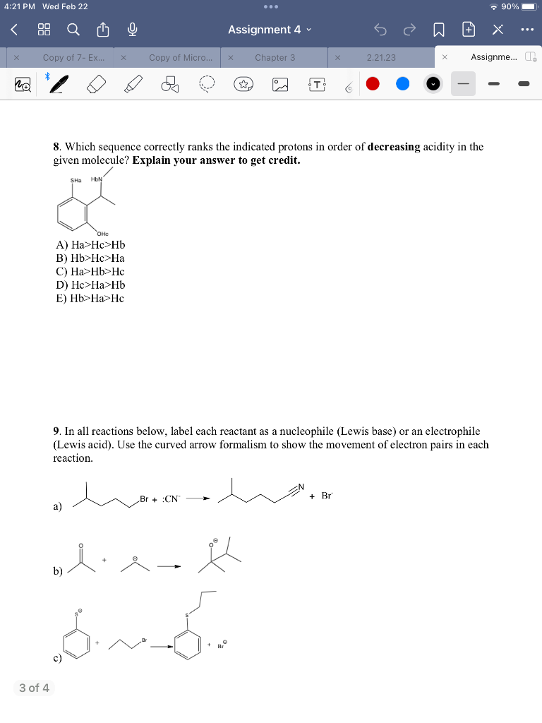 organic chemistry homework answers