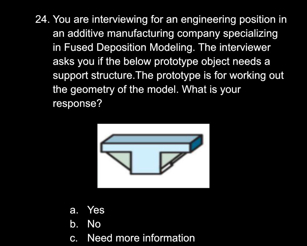Solved 24. You are interviewing for an engineering position | Chegg.com