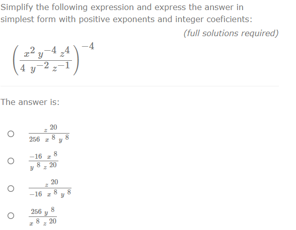 Solved Simplify the following expression and express the | Chegg.com