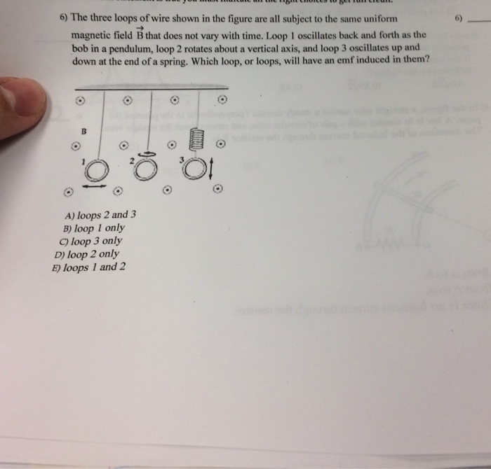 Solved 6) The three loops of wire shown in the figure are | Chegg.com