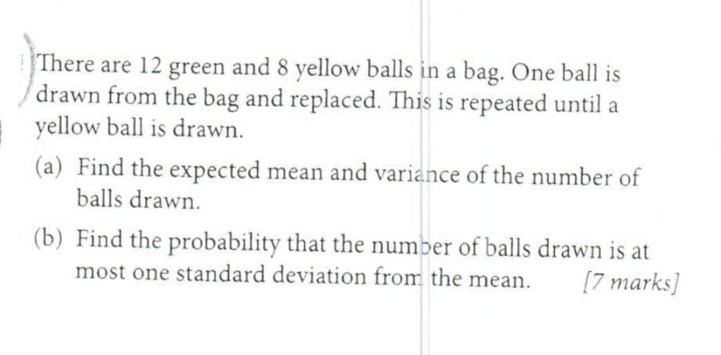 Solved There are 12 green and 8 yellow balls in a bag. One | Chegg.com