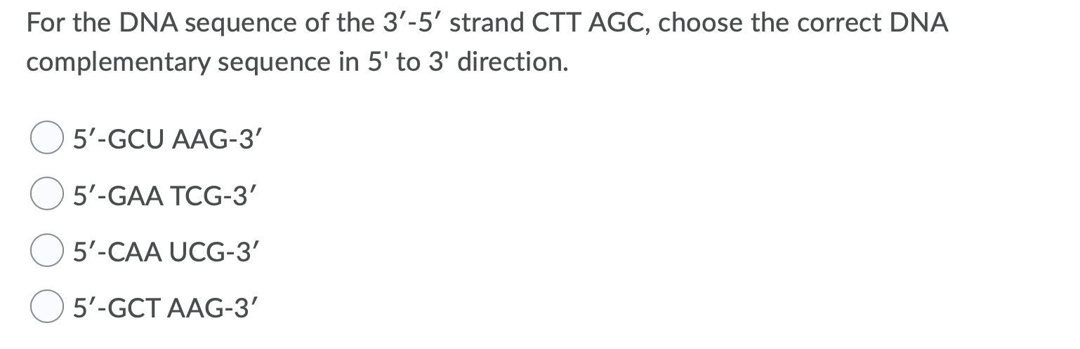 dna sequence 5 3