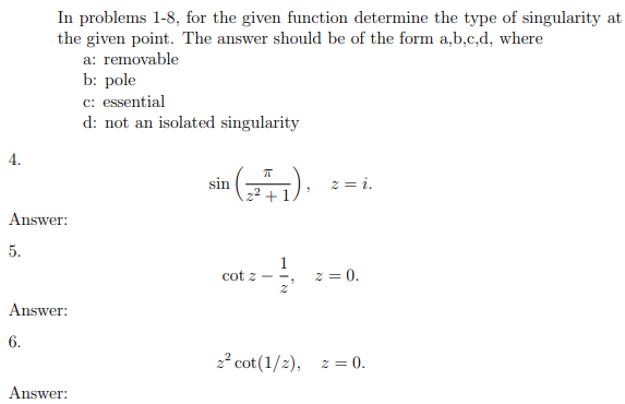Solved In problems 1-8, for the given function determine the | Chegg.com