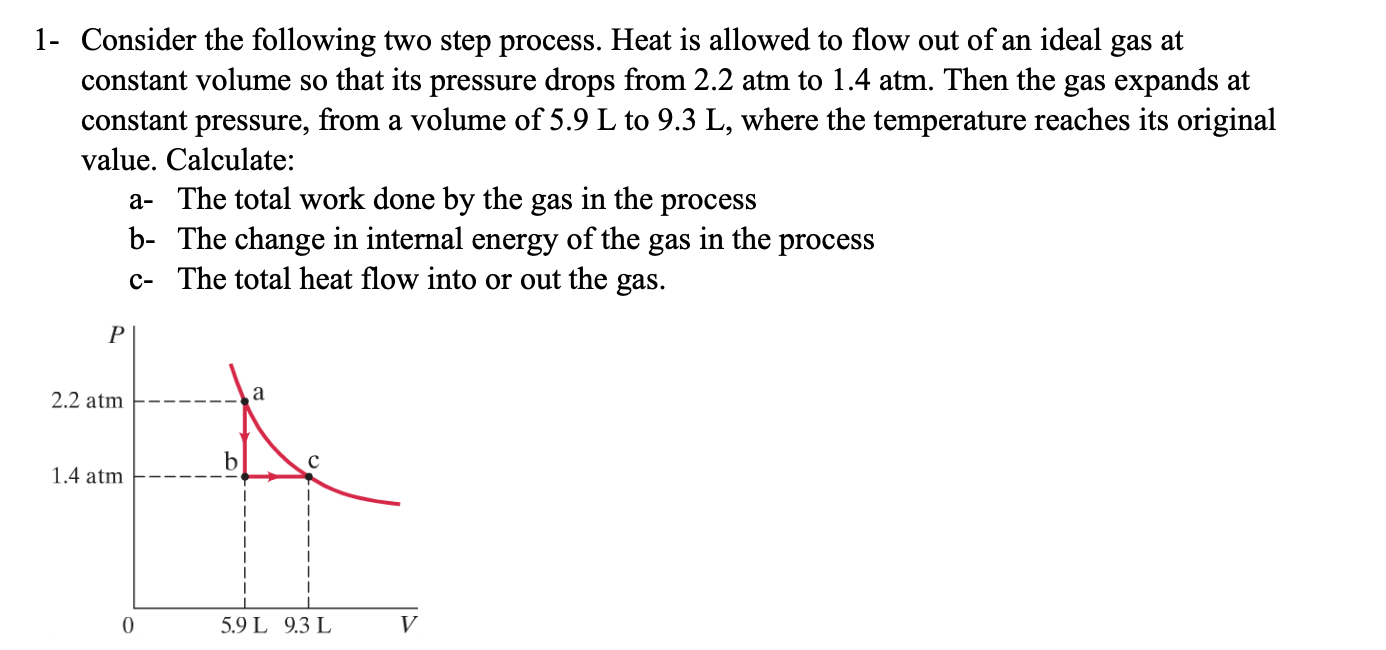 Solved 1- Consider the following two step process. Heat is | Chegg.com