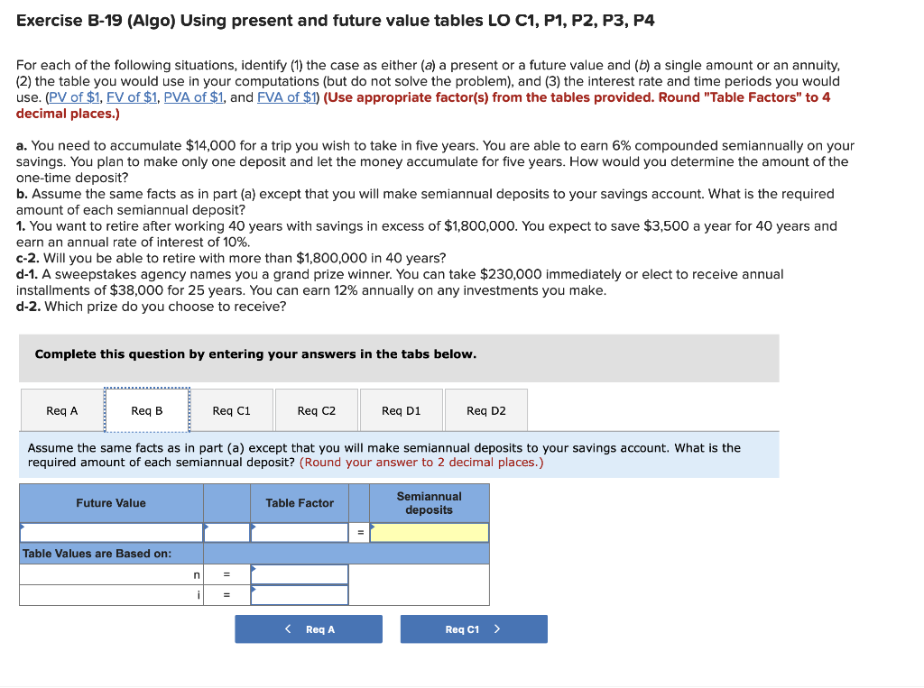 Solved Exercise B-19 (Algo) Using present and future value | Chegg.com