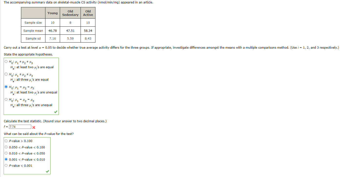 Solved The Accompanyıng Summary Data On Skeletal-muscle Cs 