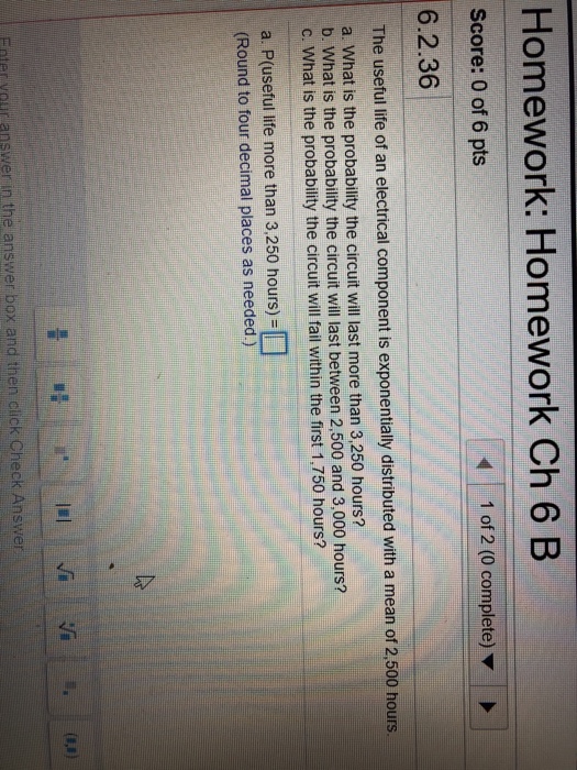 Solved Homework: Homework Ch 6 B Score: 0 Of 6 Pts 6.2.36 1 | Chegg.com