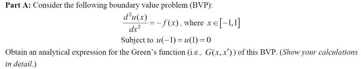 Solved Consider the following boundary value problem (BVP) | Chegg.com