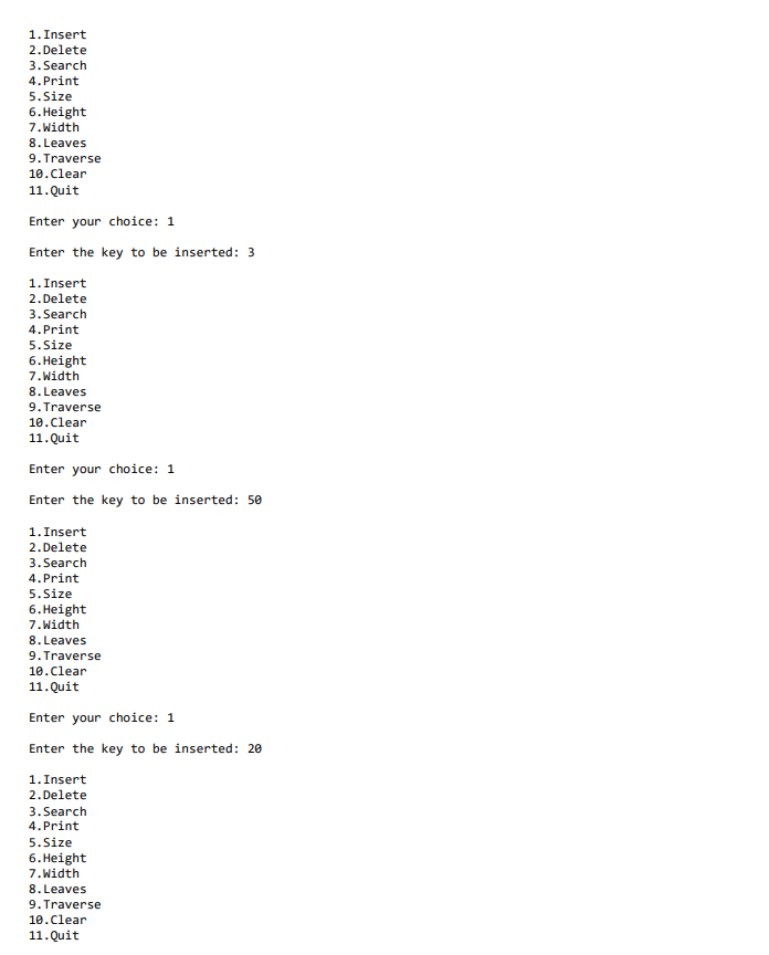 Solved 4(**). Write a menu-driven program to illustrate the | Chegg.com