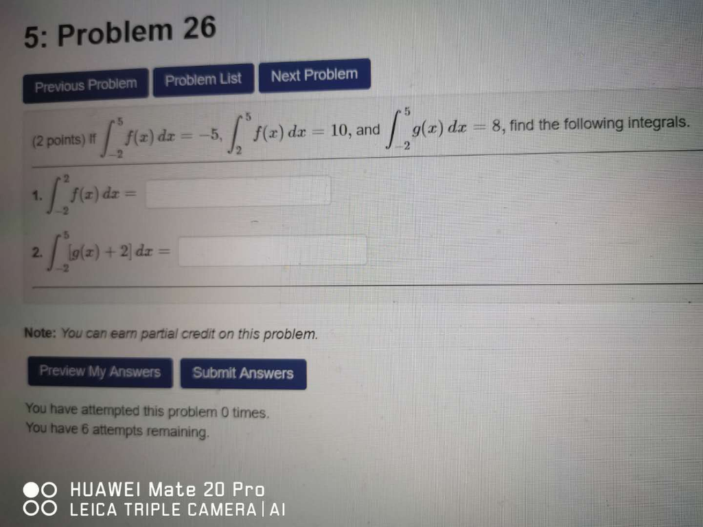 Solved 5: Problem 26 Problem List Previous Problem Next | Chegg.com