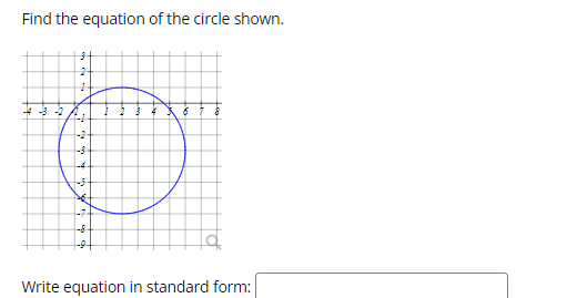 Solved Find the equation of the circle shown. | Chegg.com