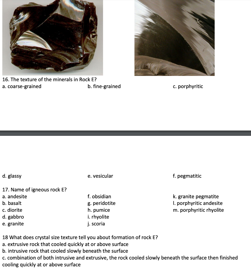 Solved . . Color Index - (mineral colors): Color is | Chegg.com