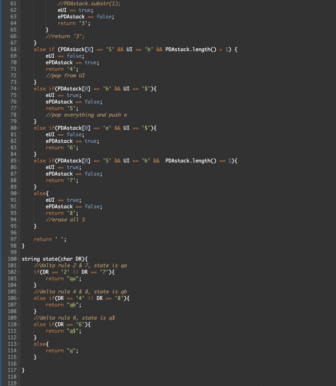 Solved (C++) I am having trouble figuring out why my ‘else | Chegg.com