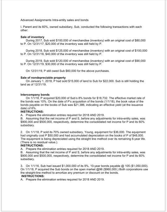 assignments for sale