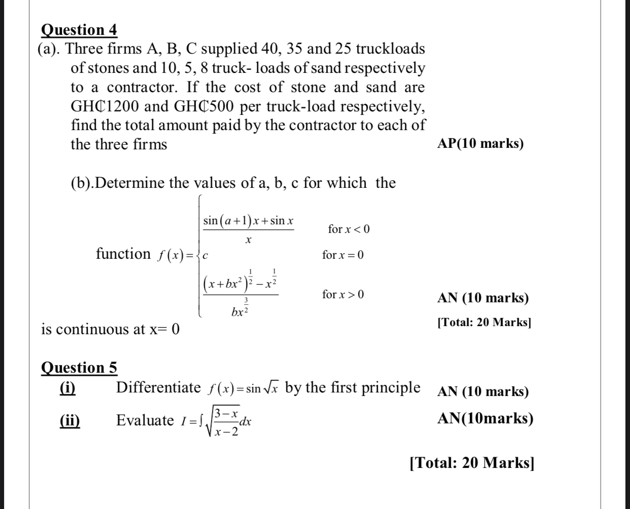 Solved Question 4 (a). Three Firms A, B, C Supplied 40, 35 | Chegg.com