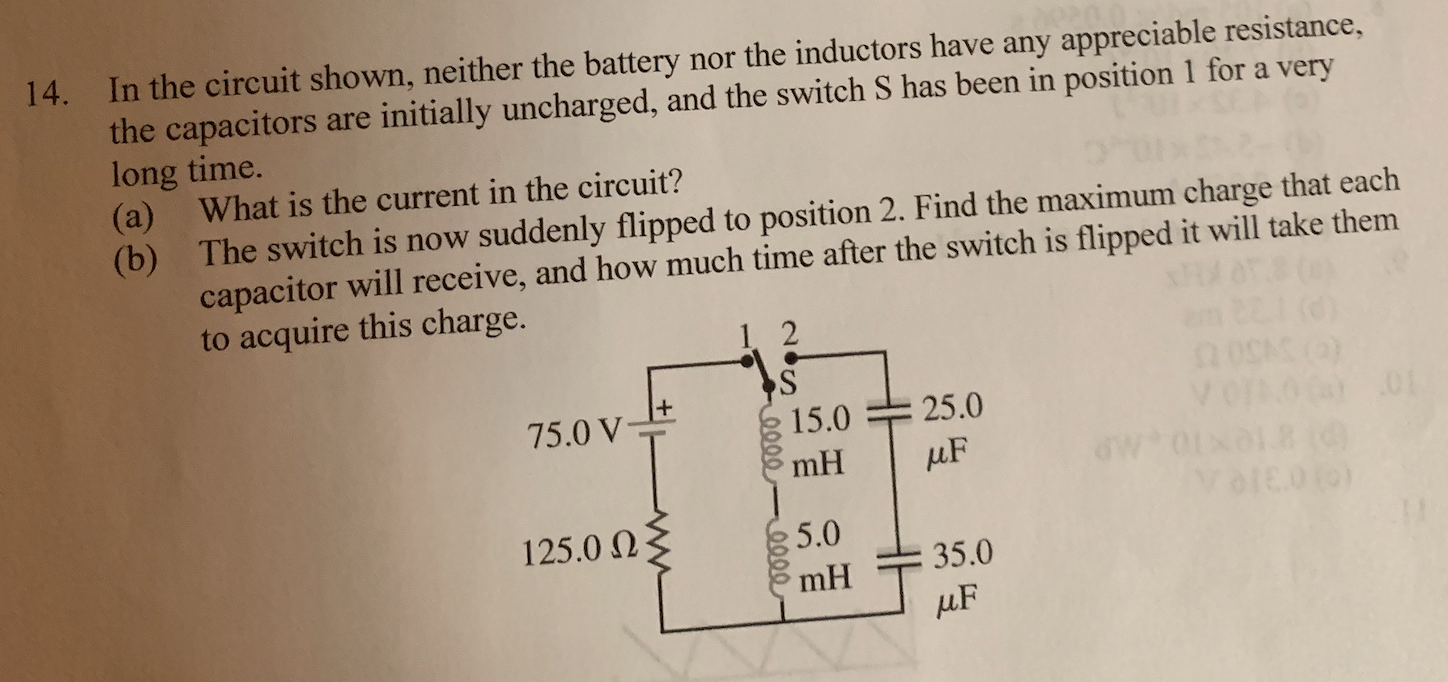 Solved 14. In the circuit shown, neither the battery nor the