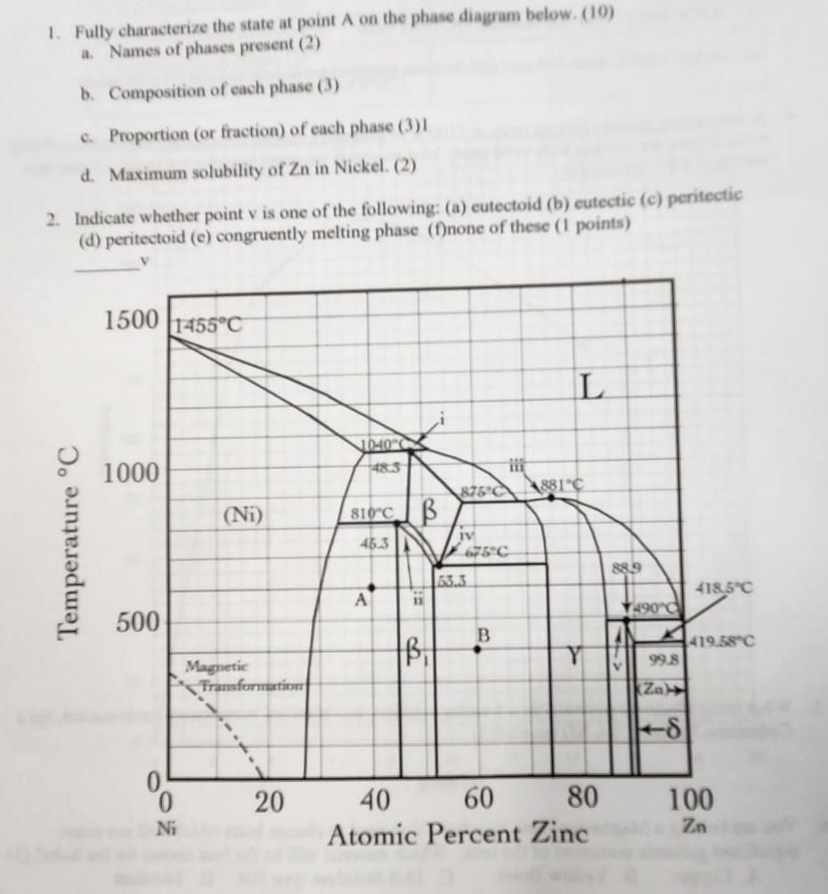 Solved 1. Fully characterize the state at point A on the | Chegg.com