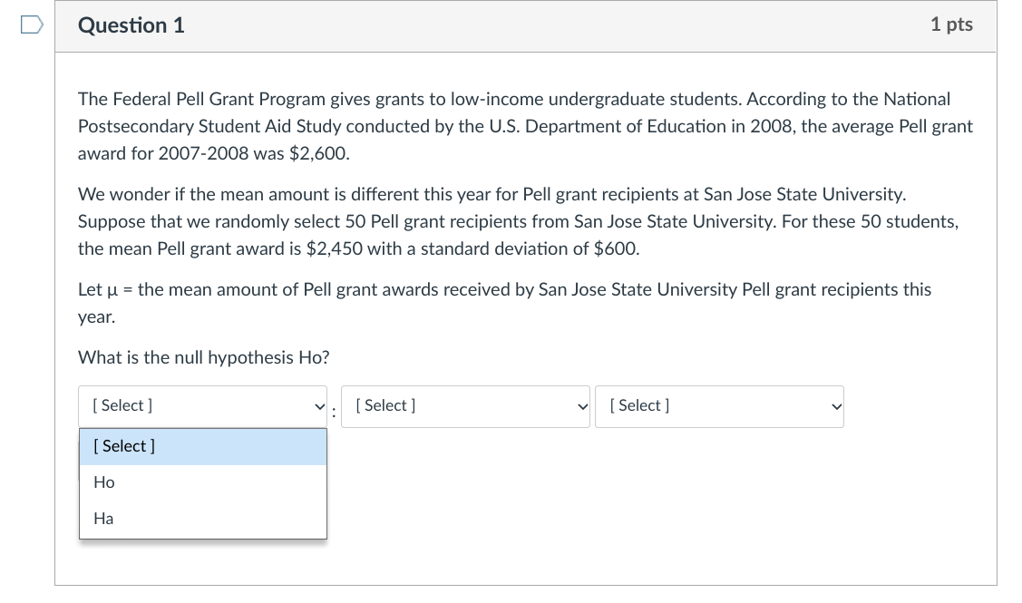 Solved The Federal Pell Grant Program gives grants to