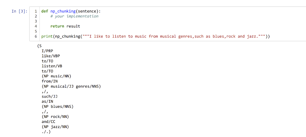 Solved In [1]: 1 2 3 4 import nltk import re from nltk | Chegg.com