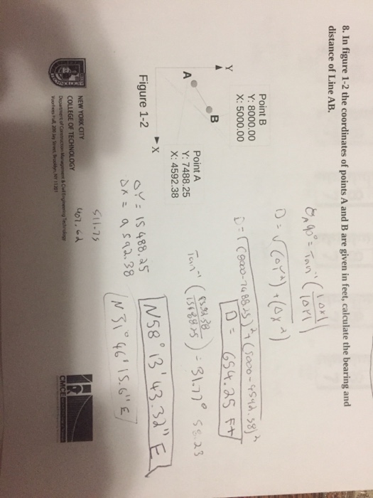 Solved In figure 1-2 the coordinates of points A and B are | Chegg.com
