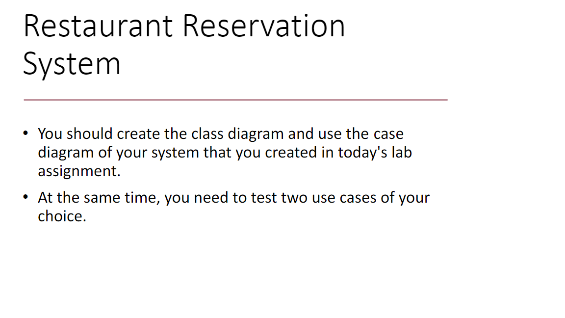 Solved Restaurant Reservation System • Trattoria Is One Of | Chegg.com