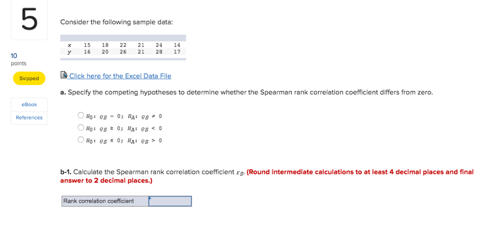 Solved Consider the following sample data: 18 22 21 24 14 15 | Chegg.com