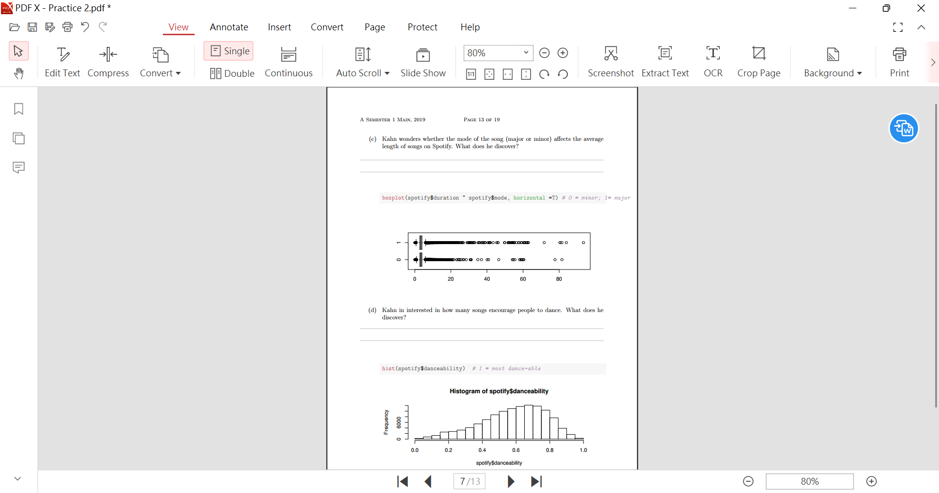 PDF X - Practice 2.pdf * View то →← Edit Text | Chegg.com