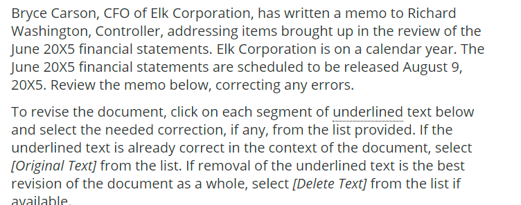 Solved Bryce Carson, CFO of Elk Corporation, has written a | Chegg.com