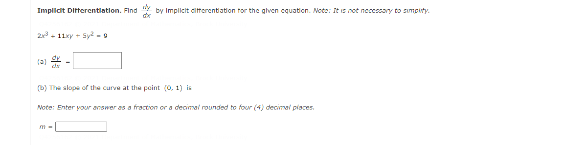 Solved Implicit Differentiation. Find By Implicit | Chegg.com