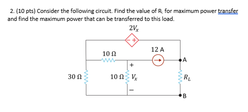 Solved Consider the following circuit. Find the value of RL | Chegg.com