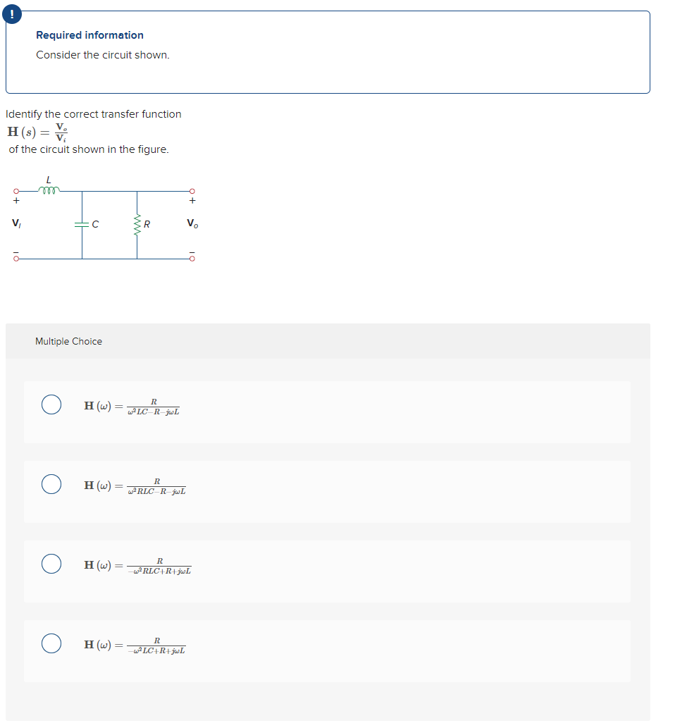 Solved Required information Consider the circuit shown. | Chegg.com
