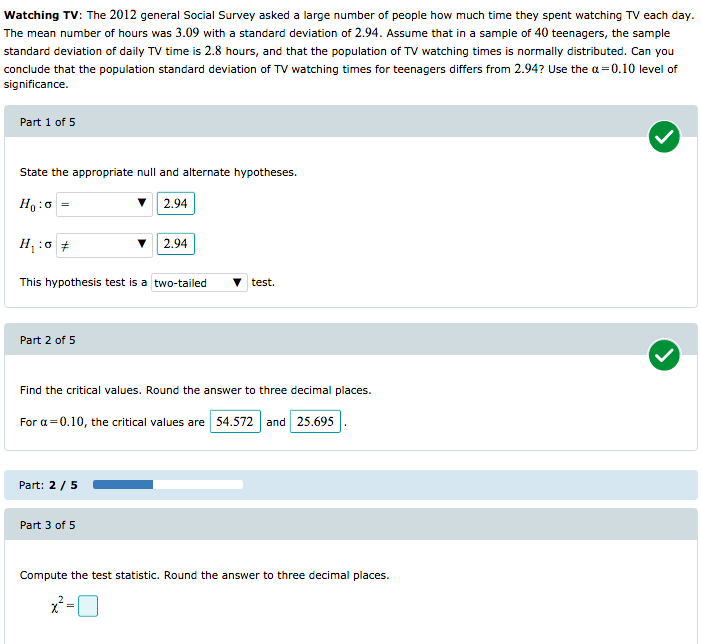 Solved Watching TV: The 2012 General Social Survey Asked A | Chegg.com