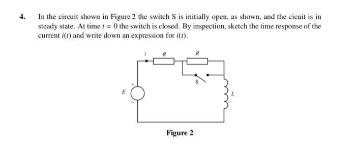 Solved In the circuit shown in Figure 2 the switch S is | Chegg.com