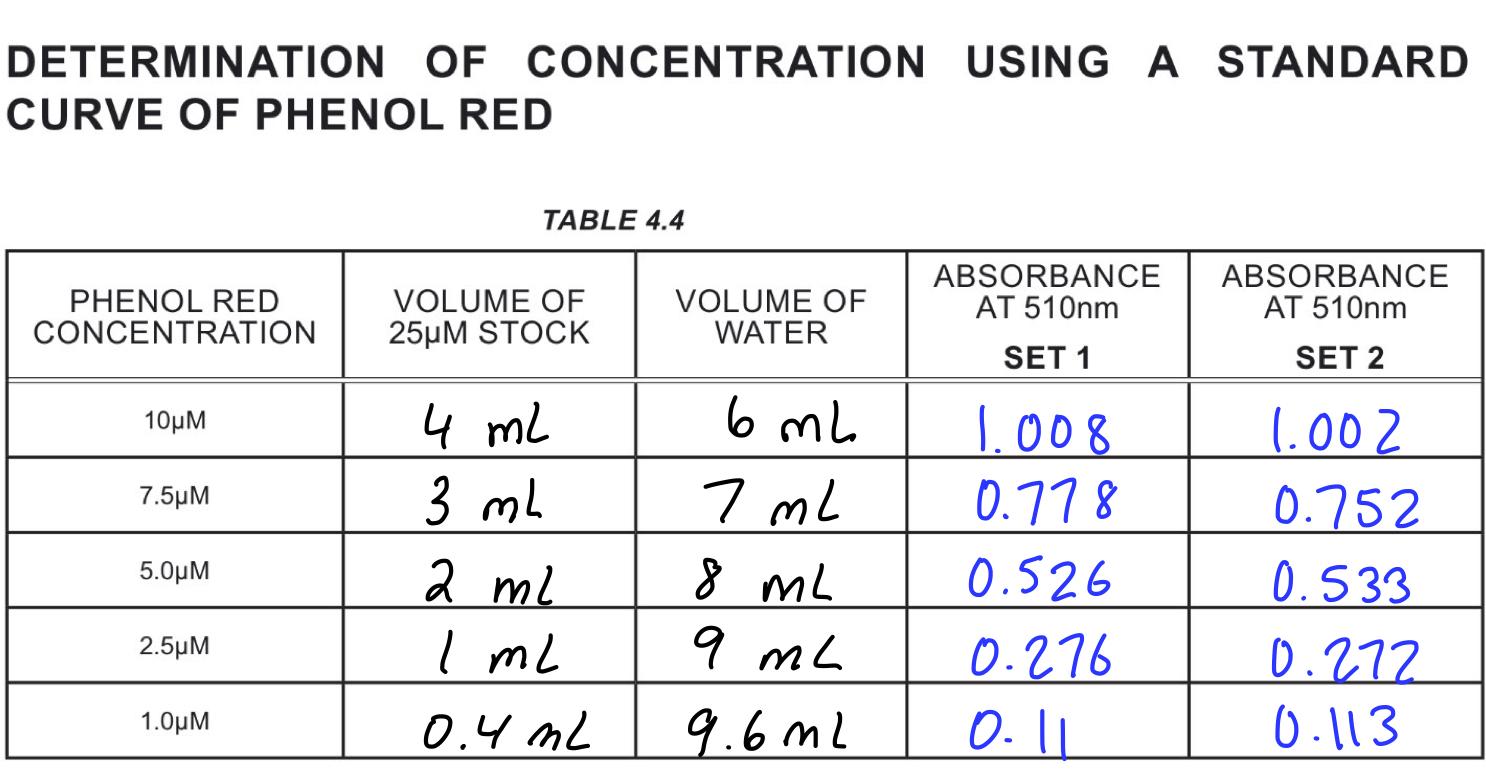 Solved DETERMINATION OF CONCENTRATION USING A STANDARD CURVE