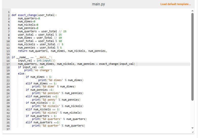 Solved Define a function called exact_change that takes the | Chegg.com