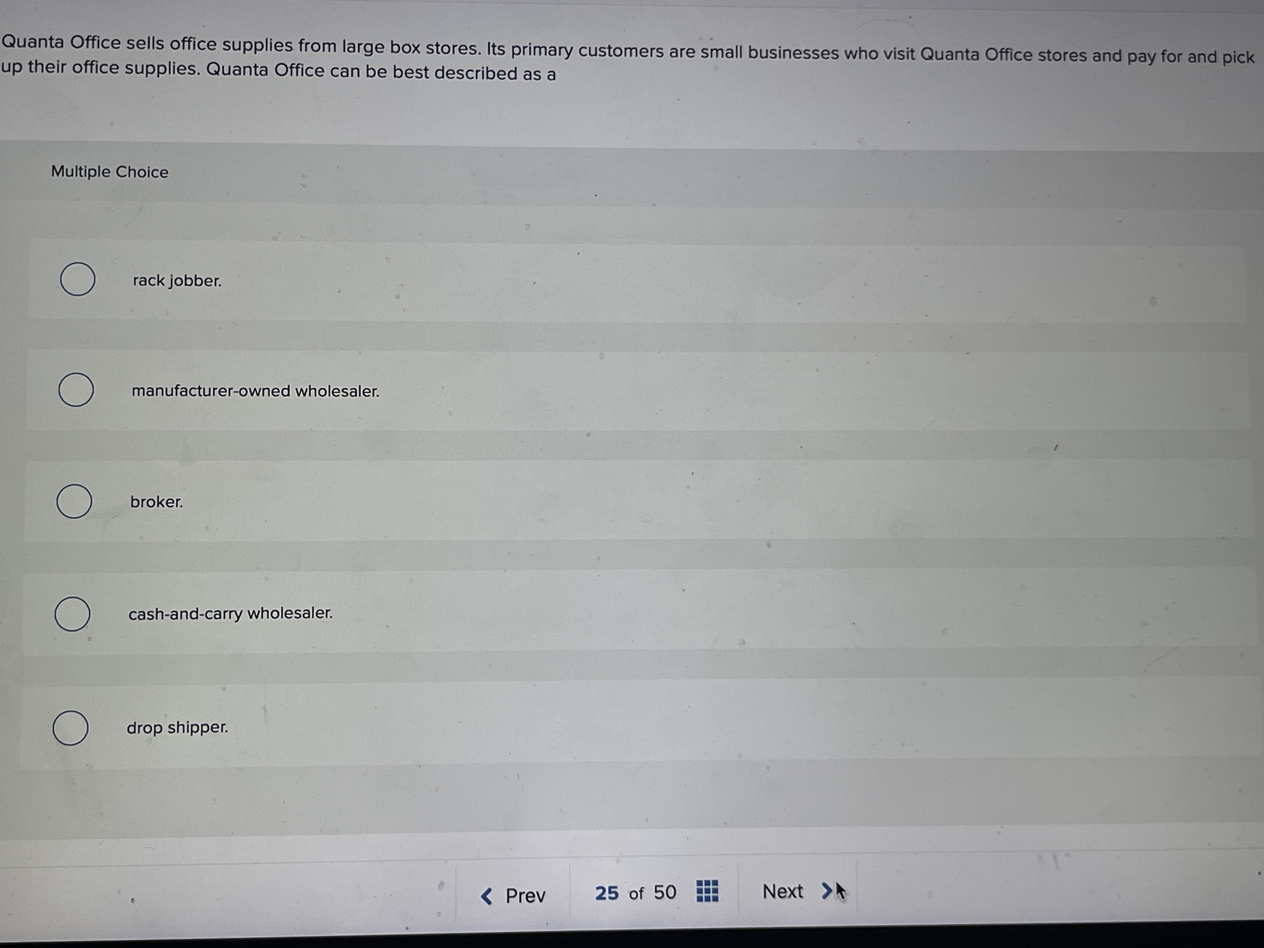 Solved Quanta Office sells office supplies from large box