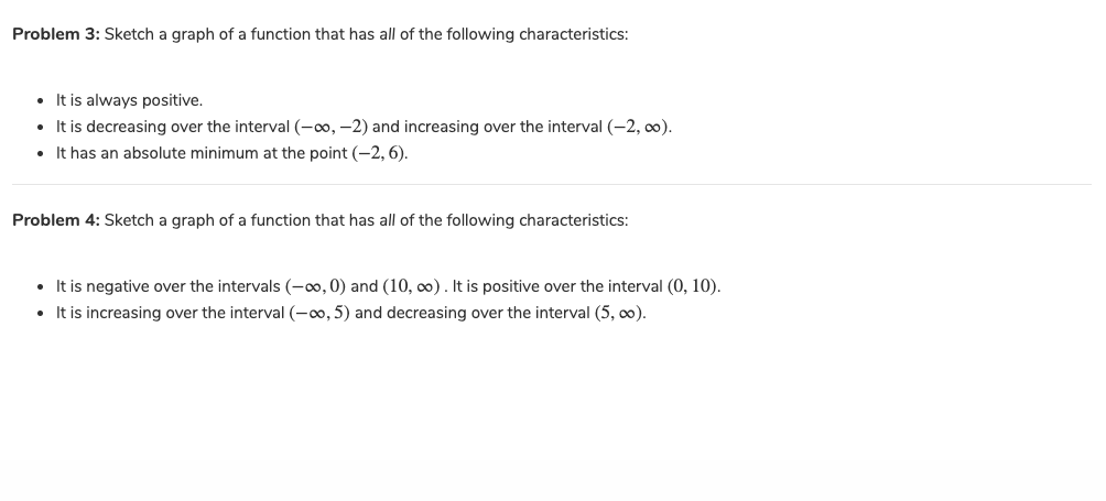 Solved Problem 3: Sketch a graph of a function that has all | Chegg.com