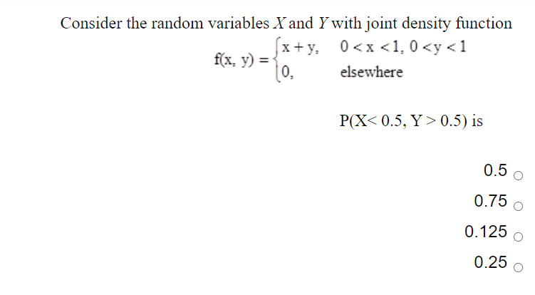 Solved Consider The Random Variables X And Y With Joint | Chegg.com