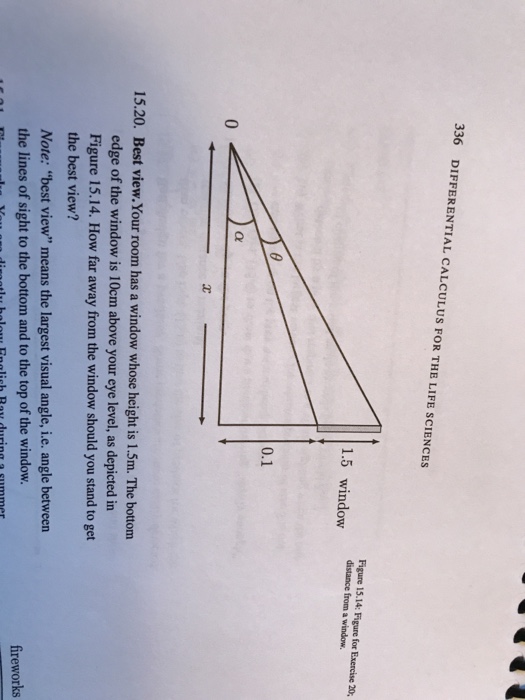 Solved 336 DIFFERENTIAL CALCULUS FOR THE LIFE SCIENCES | Chegg.com