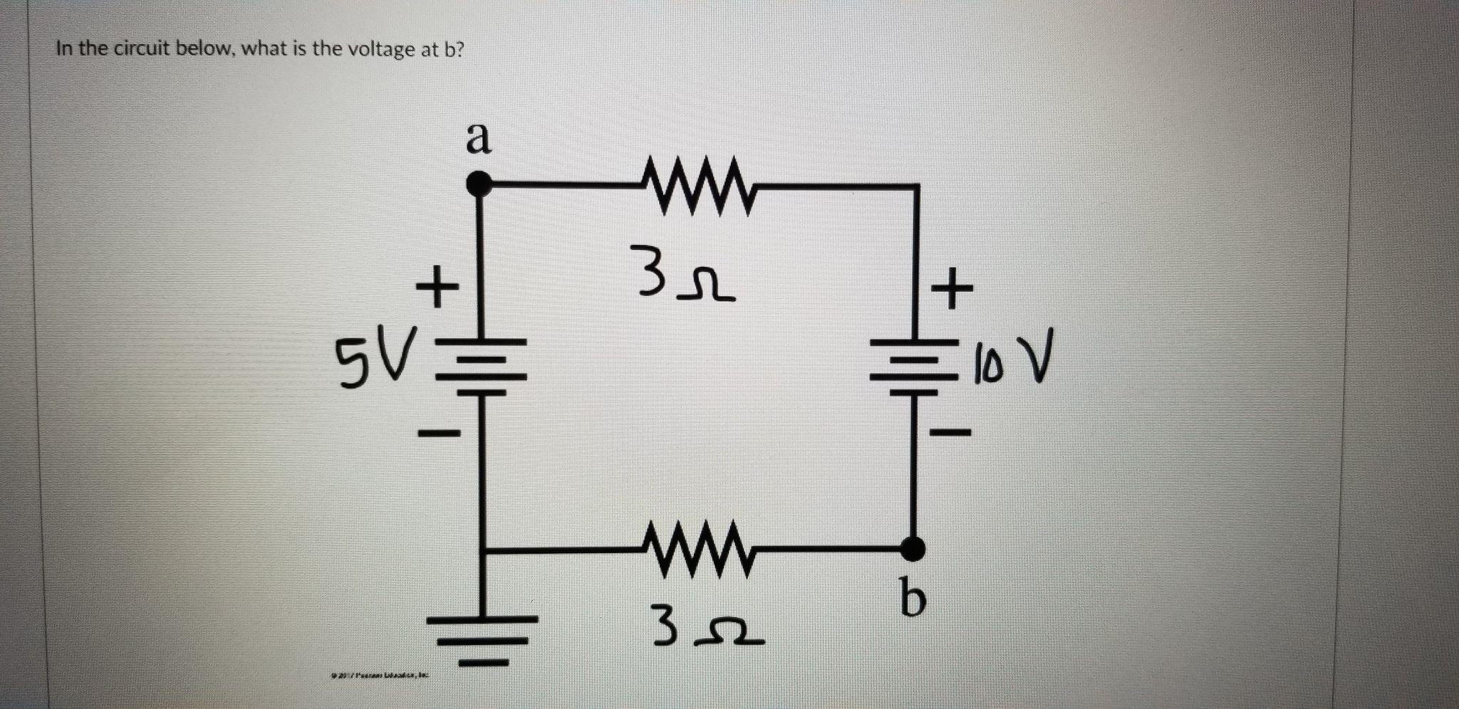 Solved In The Circuit Below, What Is The Voltage At B? A + | Chegg.com