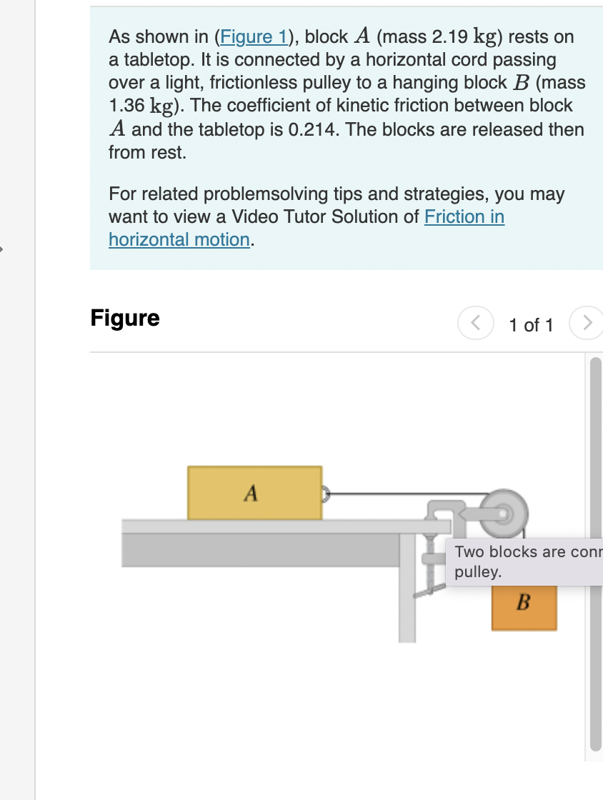 Solved Draw the free-body diagram for block AA. Draw the | Chegg.com