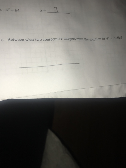 Solved Between what two consecutive integers must the | Chegg.com